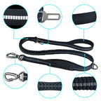 Adjustable Pet Dog Nylon Reflective Multi-Functional Retractable Dog Leash with Car Safety Buckle Pet Traction Rope Tactical